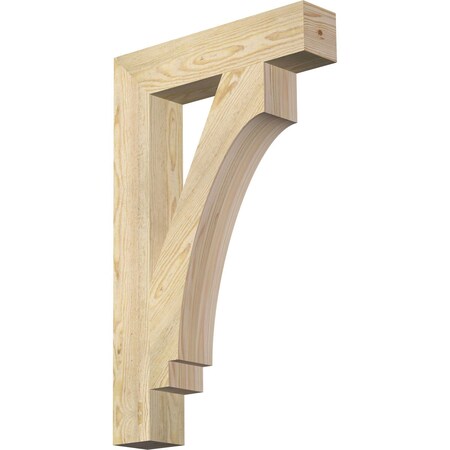 Ekena Millwork Imperial Block Rough Sawn Bracket, Douglas Fir, 4"W x 20"D x 32"H BKT04X20X32IMP05RDF